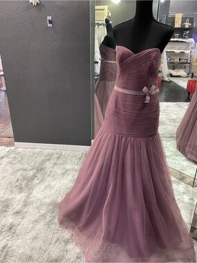 Alfred Angelo Disney Whisteria Strapless Tulle Mermaid Gown